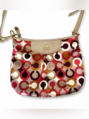 Coach Op Art Signature C Crossbody Bag Y2K Pink Purple